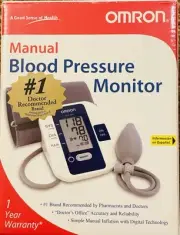 Omron Manual Blood Pressure Monitor Model HEM-432C - NEW - With INSTRUCTIONS