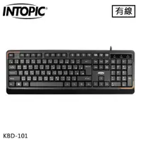 在飛比找有閑購物優惠-INTOPIC 廣鼎 低噪多媒體有線鍵盤 黑 (KBD-10