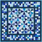 MIDNIGHT BLUE - 53" x 53"-Quilt-Addicts Pre-cut Patchwork Quilt Kit Lap`