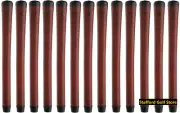 The Grip Master Roo Leather Golf Grips Midsize Red .600" Core - Set of 13 Pcs