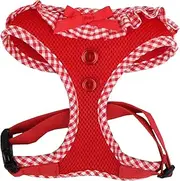Puppia Gingham Dog Harness,, Red Small