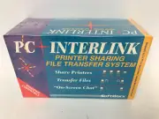 SOFTWORX PC INTERLINK PRINTER SHARING FILE TRANSFER SYSTEM NEW SEALED BOX