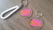 Personalised Keyring and bag tag combo