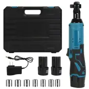 New 3/8? Cordless Electric Ratchet Wrench Set, Right Angle Wrench with 7 Sockets