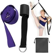 zolyet Adjustable et Stretch Band Leg Stretcher with Door Achor Gymnastics Exercise Dance Training Foot Stretching Band Strap Purple
