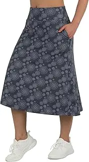 [BEROY] Women 28" Long Skorts for Woman with 2 Pockets Modest Skirt with Shorts Underneath High Waisted Long Skorts