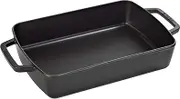 Staub Cast Iron 12-inch x 8-inch Roasting Pan - Matte Black, Made in France