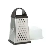Avanti Stainless Steel Box Grater w/ Storage Box Cheese/Vegetable Shredder SLVR