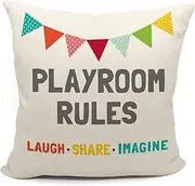 Mancheng-zi Kid Throw Pillows,Kids Pillow Covers 18x18,playroom Pillows,playroom Decor,Play Room Couch Bed Linen Cushion Cover for Bedroom Kid Room