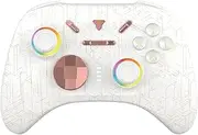 Fantech Multi-Platform Game Controller for PC/Mac/Windows/Switch/Tesla, Wireless Gamepad with Hall-Effect, EOS Pro Motion Sensor, Interchangeable Sticks/D-PAD (White)