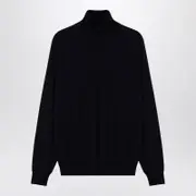 [Drumohr] Blue Wool Turtleneck Sweater 52 IT Blue