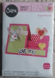 NIP Sizzix Framelits Card Hearts Step-ups By Stephanie Barnard 20 dies #560025