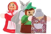 4pcs Cartoon Animal Finger Puppets Hand Puppets for Storytelling Role Games