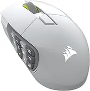 CORSAIR Scimitar Elite Wireless SE MMO Gaming Mouse – 33,000 DPI, 16 Programmable Buttons, Adjustable Key Slider™, 1K Hyper-Polling, Up to 150hrs Battery – PC, PS5, PS4, Xbox, Mac – White