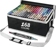 Haundry 168 Colours Graffiti Pen Permanent Marker Pens Set Twin Tip Highlighter Adults and Children Drawing Set for Drawing Graffiti
