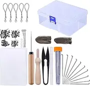 54PCS Needle Felting Kit Needle Felting Starter Kit Fibre Yarn Needle Felting Supplies for DIY Crafting Home Office Art Use