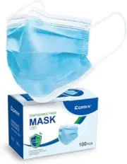 Comix Disposable Face-Masks with 3-Layer Adult Masks, L707 Pack of 100