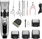 Electric Dog Cat Grooming Kit Pet Ha Shaver Trimmer Cordl Scissors Clipper Spare Head