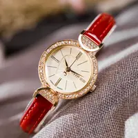 在飛比找樂天市場購物網優惠-手錶手錶女小錶盤細帶小巧氣質復古英倫風防水皮帶款學生石英錶 