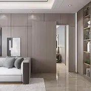 [DIYHD] 965mm Floating Sliding Barn Door Hardware Soft Closing Interior Wall Mount Hidden Track Rolling Kit