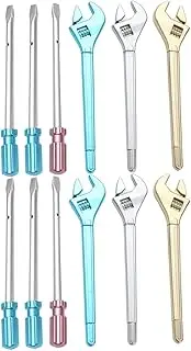 TEHAUX 12pcs Wrench Gel Pen Funny Pens Weird Fidget Highlighters Gel Pens with Eraser Ink Pen Marker Erasers Neon Gel Pens Stylus Key Erasable Pens Colored Pens for Note Taking Plastic