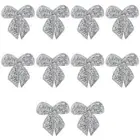 Silver Bow Knot Rhinestone Patches Iron/Sew on Patches For Clothes Decorations