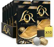 Espresso Vanilla Coffee - 100 Aluminium Capsules Compatible with Nespresso Machi