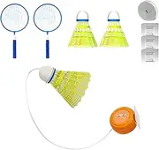 yztju Badminton Training Tool, Badminton Trainer, Adjustable Automatic Rebound Shuttlecock Device Racket Swing Set for Practice