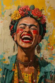 [Namly Design] Poster - Frida Kahlo Smiling