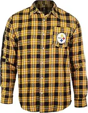 FOCO NFL Mens Wordmark Flannel Shirt