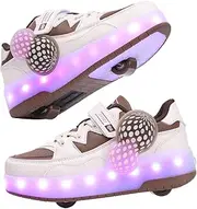 Kids Roller Skate Shoes for Boys & Girls, Fashion Color, Rechargeable Wheels, Led Light, Unisex, Children