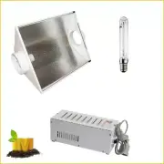 HPS 600W Hydroponics Grow Light Magnetic ballast kit Air Cool Vent shade & lamp