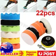 22pcs 3" Waxing Polishing Buffing Sponge Pads Kit Set For Car Polisher Drill AU