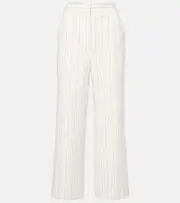 [Veronica Beard] Veronica Beard Brixton striped wide-leg pants AU 2 beige