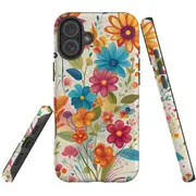For iPhone 16 Plus Case Protective MagSafe Compatible Cover Floral Symphony