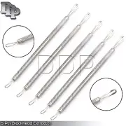 5 Pcs Cosmetology Blackhead Remover Tool Comedone Acne Pimple Blemish Extractor