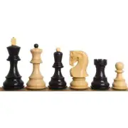3.9" Russian Zagreb 59' Chess Pieces only set - Triple Weighted Ebony Wood