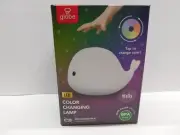Globe Electric Wally Whale LED Rechargeable Silicone Night Light Lamp New