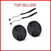 2 Pack JJC 58mm Front Lens Cap Cover for Canon EOS Rebel T7 T6 T5 T100 4000D T8i