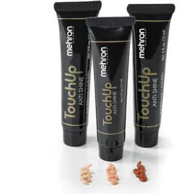 Mehron TouchUp Matte Finishing Anti-Shine Gel Treatment-Light/Medium/Dark Tint.