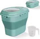 Cereal Rice Food Storage Containers, Collapsible 20 to 50 Lbs Dispenser Bin with