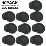 10PCS Rear Lens & Body Cap Cover for Pentax K PK DSLR Camera KR K-3 II K-5 II Km