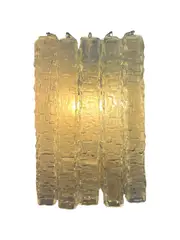 Secondi | Pair of Murano Glass Tube Wall Lights by Venini | The UNDONE