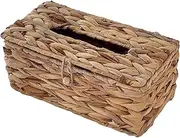 Tissue Box Cover Rectangle Rattan Tissue Box Holder Wicker Tissue Box Cover with Flip-Open Top Decorative Facial Tissue Holder for Kitchen Office Table Desk