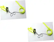 Yardwe 2pcs Nylon Reptile Harness 1.2m Leash Small Animal Lizard Harness Fluorescent 40cm 80cm Lead