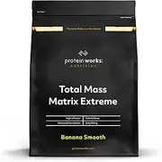 The Protein Works Total Mass Matrix Extreme Protein Powder | Mass Gainer | High Calorie Weight Gainer | with Glutamine, Creatine & Vitamins | Banana Smooth | 2.12 Kg