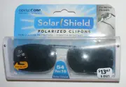 Solar Shield Polarized Clipons 100% UVA Protection Scratch Resistant 54 Rec15
