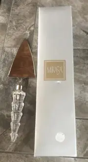 Mikasa STARSHINE Cake Server Spatula Clear Crystal Christmas Tree Handle NEW