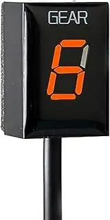 ZAPYVET Gear Indicator, for Monster, 696, for Monster,696 Motorcycle Accessories 1-6 Level Digital Speed Gear Display Meter Motorcycle Gear Indicator(Black Orange)