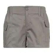 Low Waist Mini Cargo Shorts Gray - M